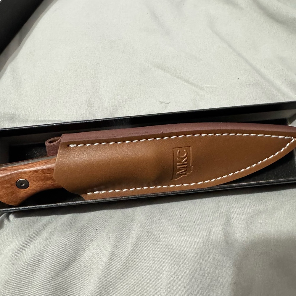 Montana knife company 3” fixed blade with leather sheath
